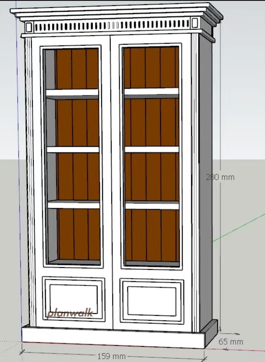 1/6 Doll House Miniatures Unfinished Puzzle Display Cabinet Royal