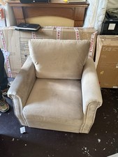beliani armchair light biege brass legs brand new rrp £259