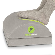 ErgoFoam Adjustable Under Desk Foot Rest, Chiropractor Endorsed, Grey Velvet