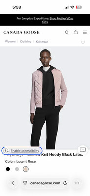 Canada goose hybrid quilted knit hoodie black label