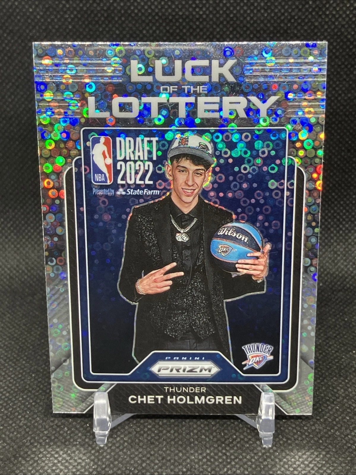 2022-23 Panini Prizm #13 Chet Holmgren Luck of the Lottery Prizms Fast Break RC