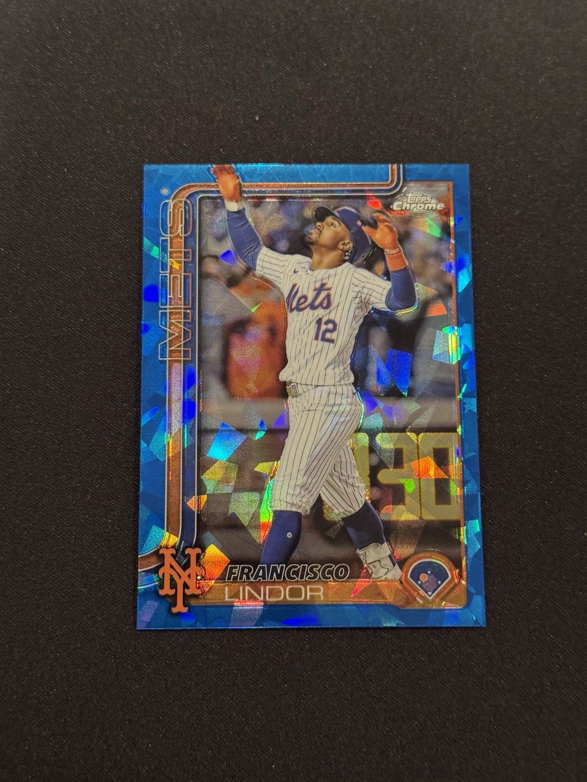 2025 Topps Chrome Sapphire Francisco Lindor #170 Image Variation Mets SP