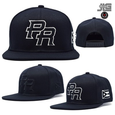 Puerto Rico Snapback Hat Flag 3D PR Black WHite All Black Baseball Cap NEW