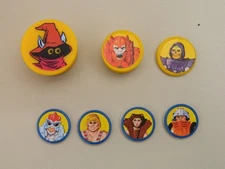 Vtg MOTU Orko MAGIC TRICK COMPLETE COIN SET action figure yellow accessory part