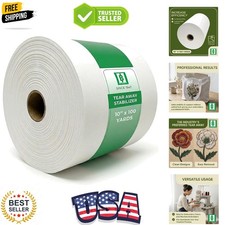 Tear Away Embroidery Stabilizer 1.8 oz Medium Weight 10" x 100 Yd Roll for Ma...