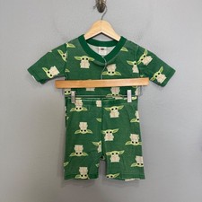 HANNA ANDERSSON X STAR WARS yoda pajama shorts set size 8 Kids Youth