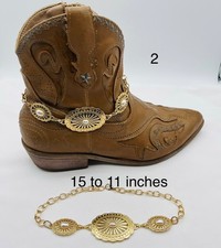 Western Boot Jewelry, Boot Bling, Boot Bracelet. Metal, Adjustable