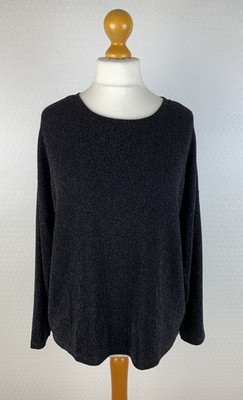 B.YOUNG Damen Gr. L 40-42 Pullover schwarz mit Lurex glänzend Strickpullover 912