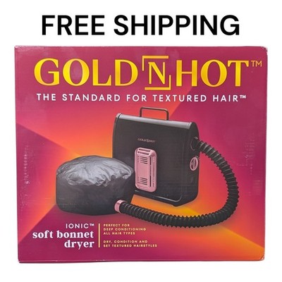 Gold N Hot Hair Dryer Professional Ionic Jumbo Soft Bonnet GH2601 NEW In Box