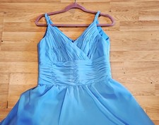 Handmade 1950s Turquoise Vintage Prom or Occasion Dress. Fit & Flare. Size 12