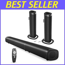 2-in-1 Detachable Soundbar: Immersive 3D Sound Deep Bass