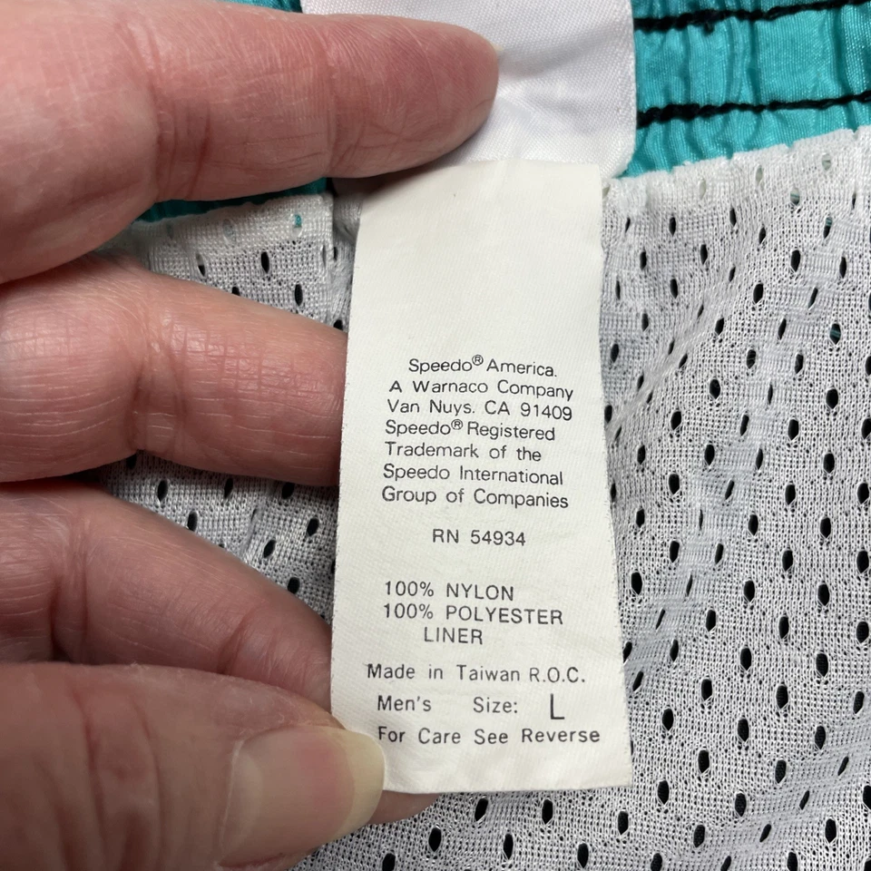 Bañador corto Speedo vintage para hombre L negro retro logotipo forro de malla años 80 90 Foto 4 de 4