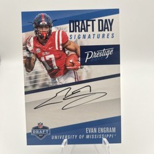 EVAN ENGRAM 2017 PRESTIGE ROOKIE ON CARD AUTO GIANTS BRONCOS OLE MISS . rookie card picture