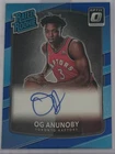 OG Anunoby Rated Rookie On Card Auto #ed 9/49 2017-18 Optic Basketball RC!