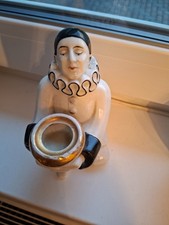 Pierrot Art Deco Lampe 1920, schwarz u. weiss Aroma DRP Deutsches Reich 29753