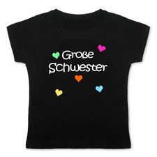 Girl Shirt Große Schwester  SCHWARZ  WAHL Mo...