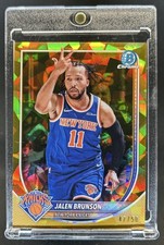2025 Bowman Sapphire Jalen Brunson Chrome Gold Refractor #/50 Knicks