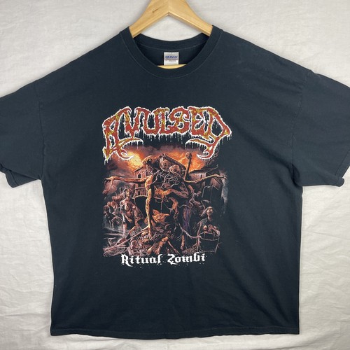 Avulsed Shirt Mens 2XL Black Ritual Zombie Death Metal Band Sevared Records