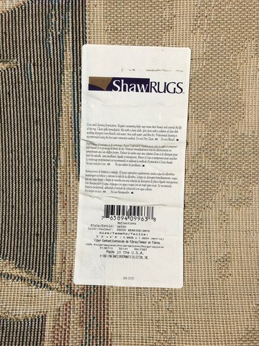 Vtg 1999 Shaw Rugs Seaside Village Area Rug Tapestry 56"x39" Ships Lighthouse - Picture 8 of 10