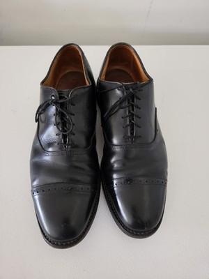Allen Edmonds Byron 11.5 D Men Black Leather Cap Toe Oxford Dress Shoes Made USA