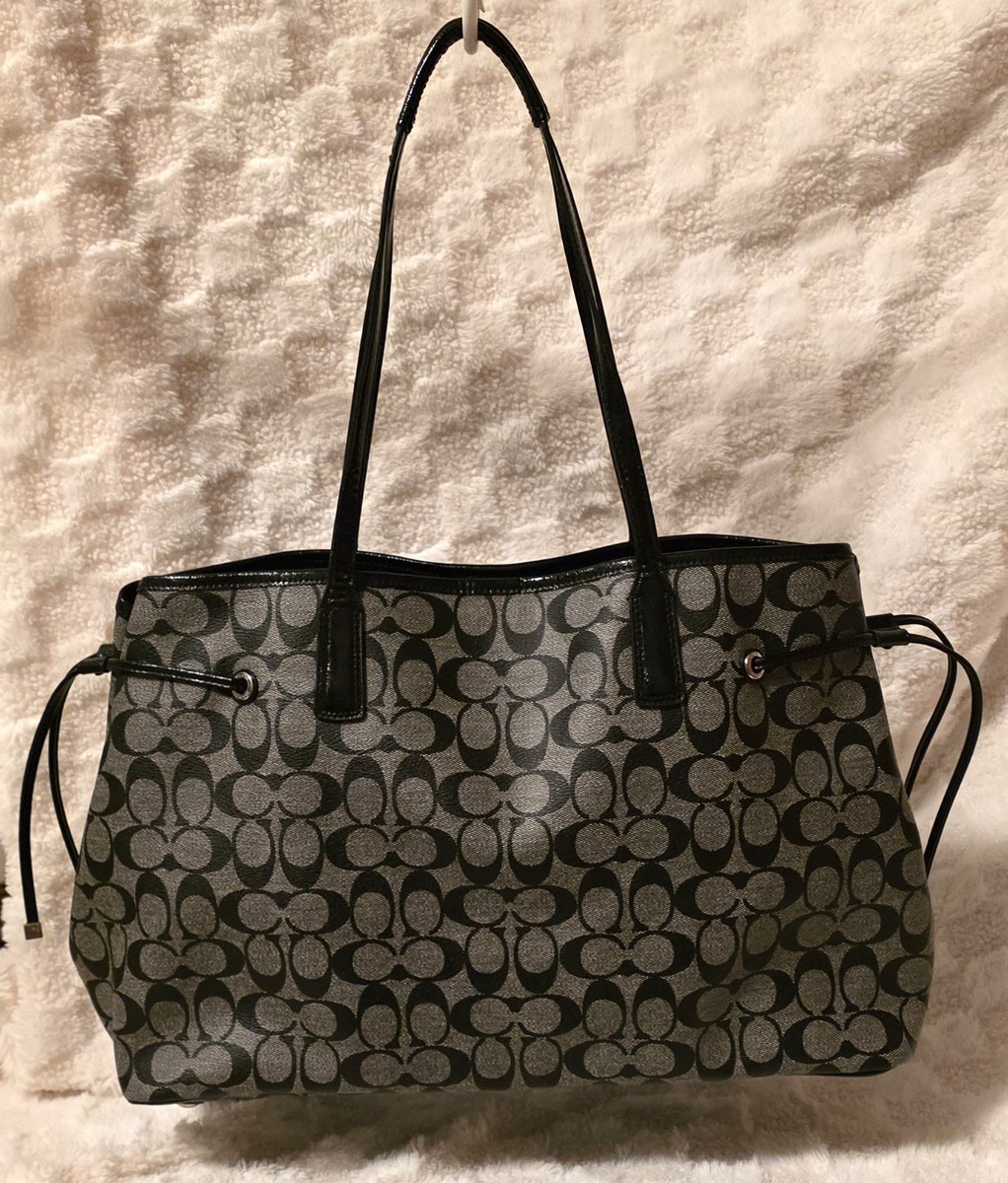 Coach Signature Stripe Carryall Drawstring Tote Bag | eBay