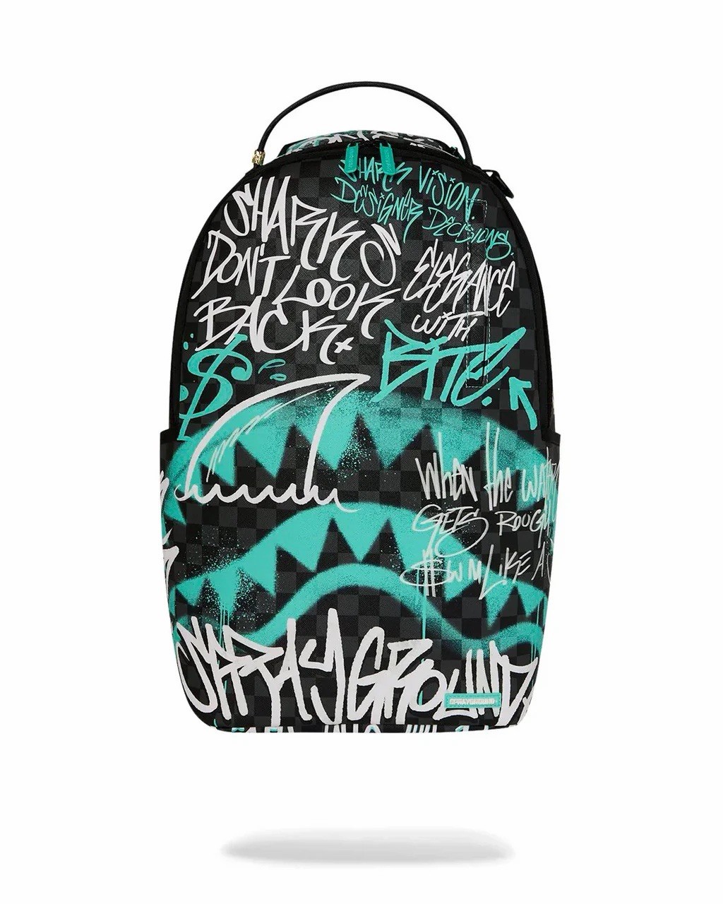 SPRAYGROUND LIMITED EDITION BACKPACK SPRAY POETRY III BLACK AQUA TEAL GRAFFITI 22490₽