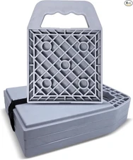 4Pack Stabilizing Jack Pads 6.5inch X6.5inch Pads for Leveling Jacks with Grey
