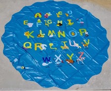 64 Alphabet Splash Pad Kids Water Sprinkler Play Mat Outdoor Summer Fun