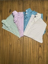 Izod Men's Bundle 4-Long Sleeve Button Up Shirts, Sz 17.5, 32-33