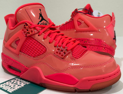 NIKE AIR JORDAN IV 4 RETRO NRG HOT PUNCH PINK BLACK CEMENT BRED AQ9128-600 9 7.5