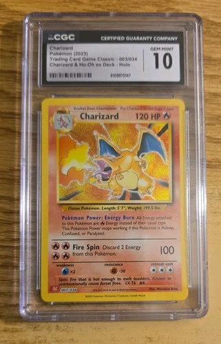 CGC 10 Charizard, Pokemon Trading Card Game, Gem Mint, Holographic, Pokemon 151