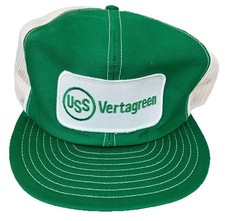 Vintage Louisville MFG Trucker Hat Cap Made USA 80s Farm Seed Patch Vertagreen