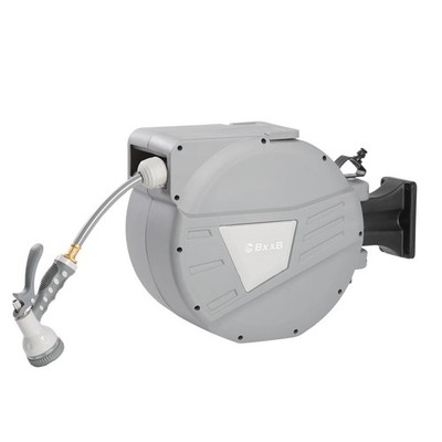 Retractable Garden Hose Reel,1/2 in x 130ft Wall Mounted Hose Reel, Optional ...