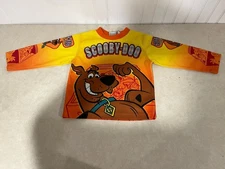 Vintage Cartoon Network Scooby Doo Wear R U? Long Sleeve Shirt Size 4 Orange
