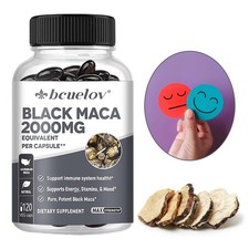 Black Maca 120 Capsules,Promote Energy, Vitality, And Performance - 5 Bottles