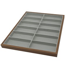 Eyeglass Display Tray Open-Top Eyewear Display Tray with 12 Compartments Velvet