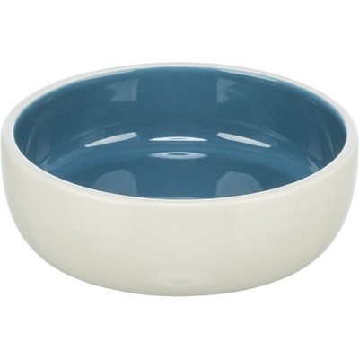 Trixie Creme & Blau Keramik Katzennapf, 0,3 l, 12 cm, leicht zu reinigen, spülmaschinenfest