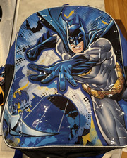 Batman Niños 15" Mochila Escuela Libro Bolso Azul Nuevo RARO NUEVO NUEVO NUEVO CON ETIQUETAS