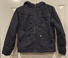 Dickies Youth Jacket Small Full Zip Fleece Lined Hooded