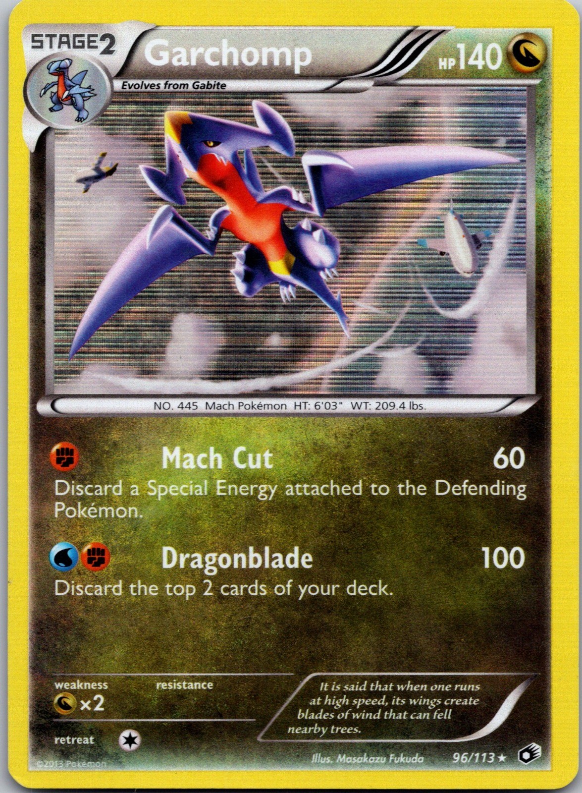 Garchomp Holo Holo Rare Legendary Treasures 96/113 NM