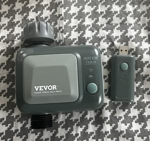 VEVOR Wireless Tap/Hose Water Timer w/ USB Receiver, Gray, 1 Outlet/Zone