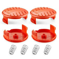 BLACK+DECKER Trimmer Replacement Spool Cap & Spring 4 Pack