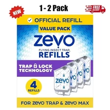 (4/8 Refill Cartridges) Zevo Flying Insect Trap Refill Cartridges -Easy to Use