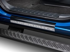 Ford 4pc Door Sill Plate Kit Super Duty 2023-2027 Black Platinum Stainless Steel