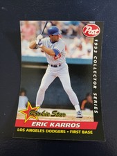 Eric Karros Los Angeles Dodgers 1993 Post Collector Series Blank Back Error