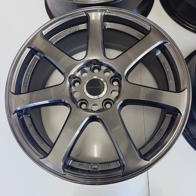 JDM WORK Emotion XT7 17-inch 7J IS47 PCD114.3-5H Hyper Black