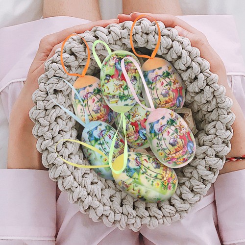 12Pcs Easter Egg Toy Colorful Easter Egg Decoration Hand-painted Decor Kids Toy - Imagen 10 de 12