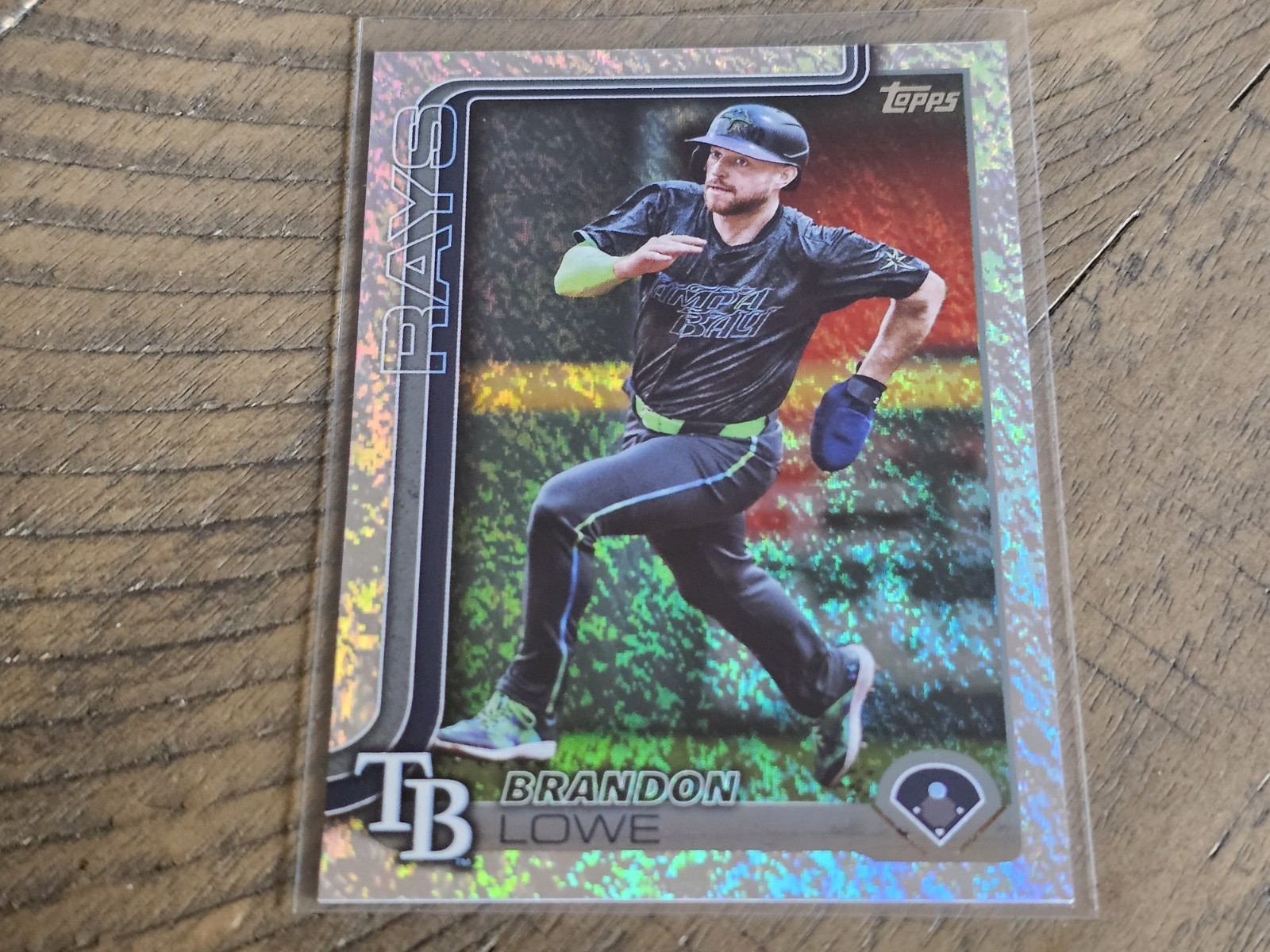 2025 Topps #153 Brandon Lowe Sandglitter Tampa Bay Rays Nmmt