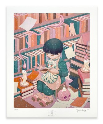 100% Original James Jean Druck signiert und nummeriert '' Bibliophile''