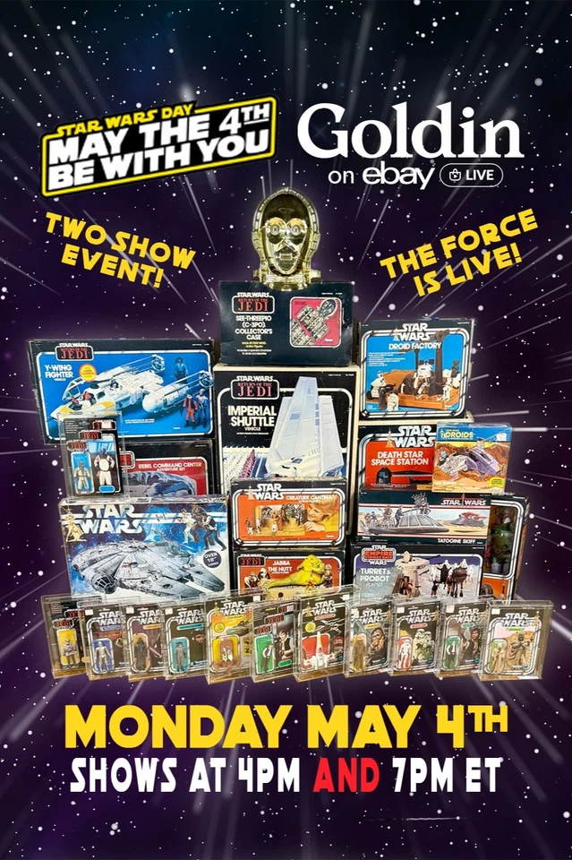 VINTAGE STAR WARS SHOW! $1 Starts! MAY THE 4TH CELEBRATION!